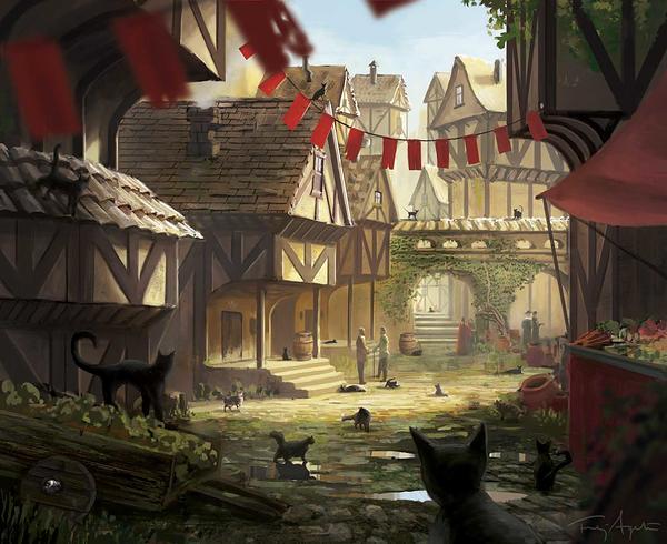 Une représentation de la ville d'Ulthar