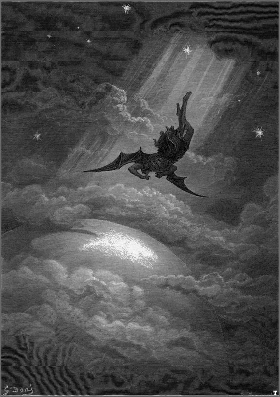 Satan dans le Paradis Perdu (illustration), par Gustave Doré