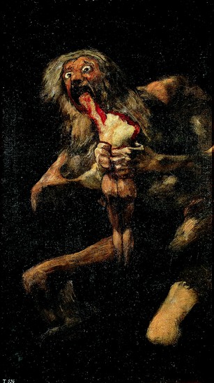 Saturne dévorant l'un de ses enfants, par Goya